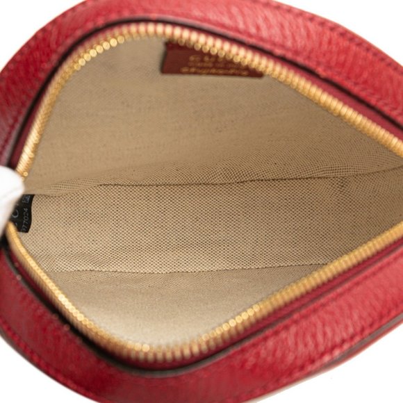 Gucci x Doraemon Mini GG Supreme Shoulder Bag 625216 Brown and Red Leather Wo... - Picture 6 of 9